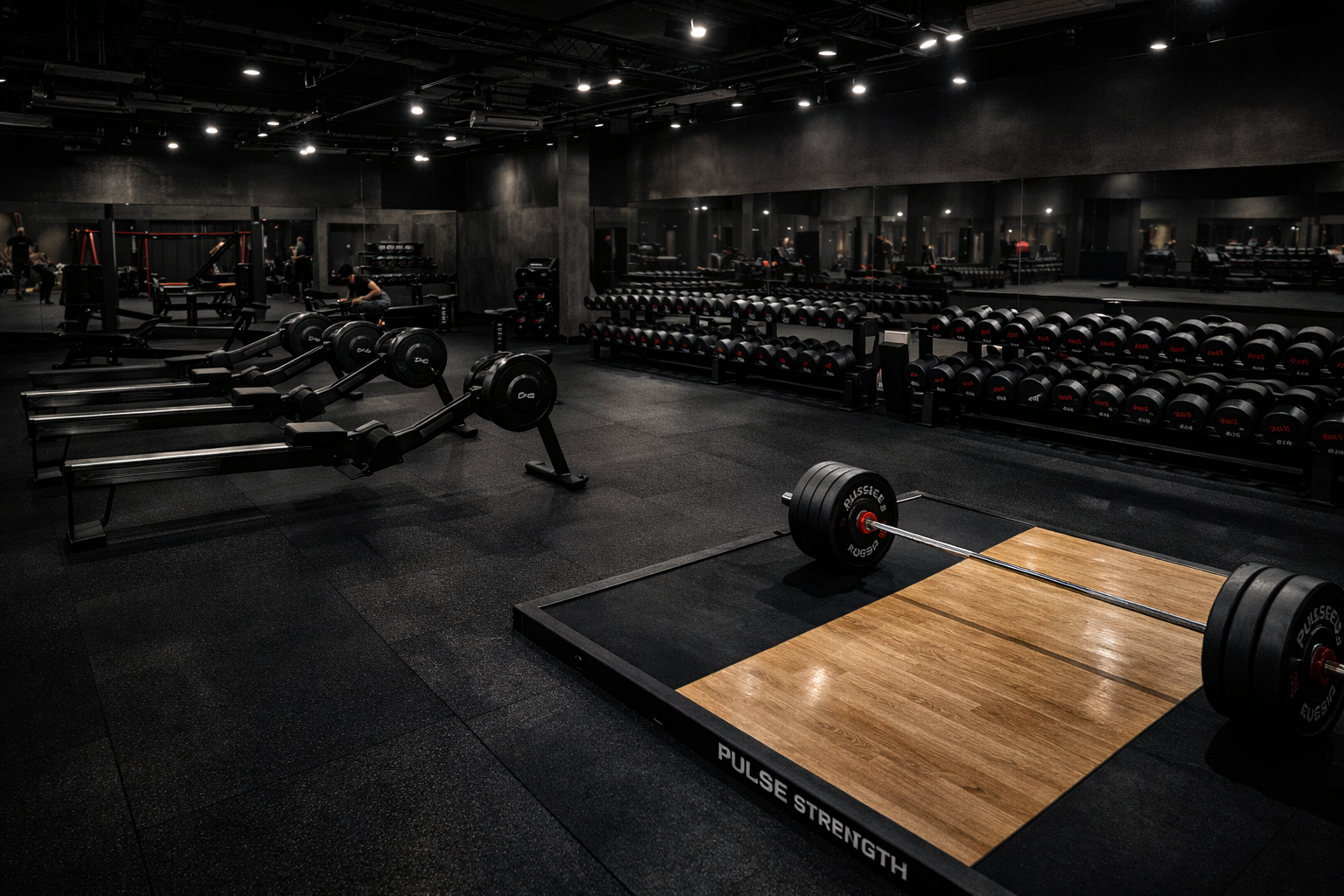 Premium gym facility interior with equipment